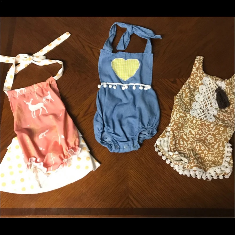3-6 month rompers